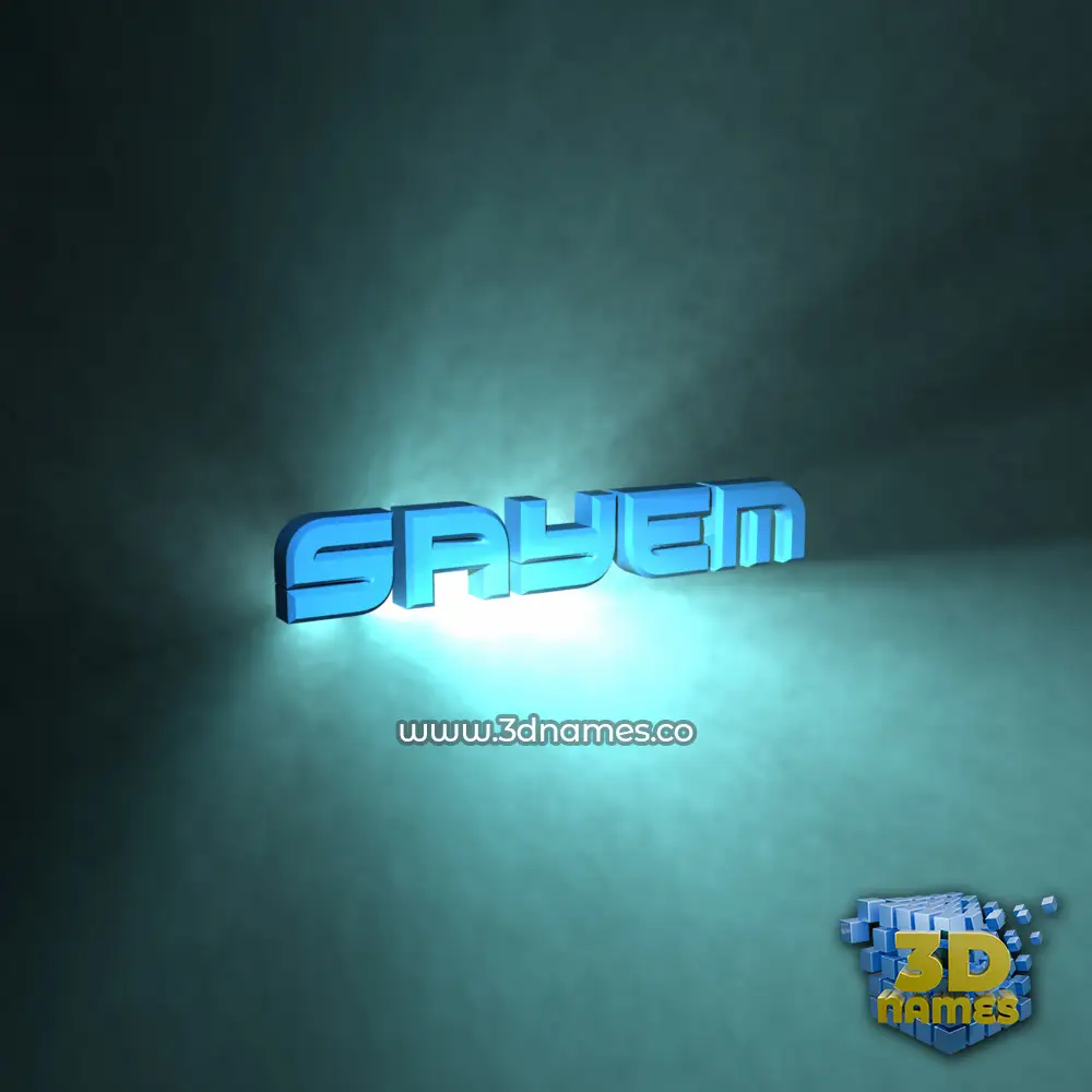 sayem in Light Shine style - 3D name wallpaper