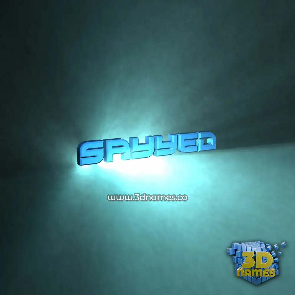 sayyed in Light Shine style - 3D name wallpaper