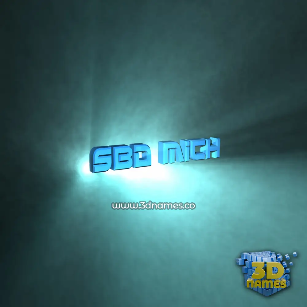 sbd mich in Light Shine style - 3D name wallpaper