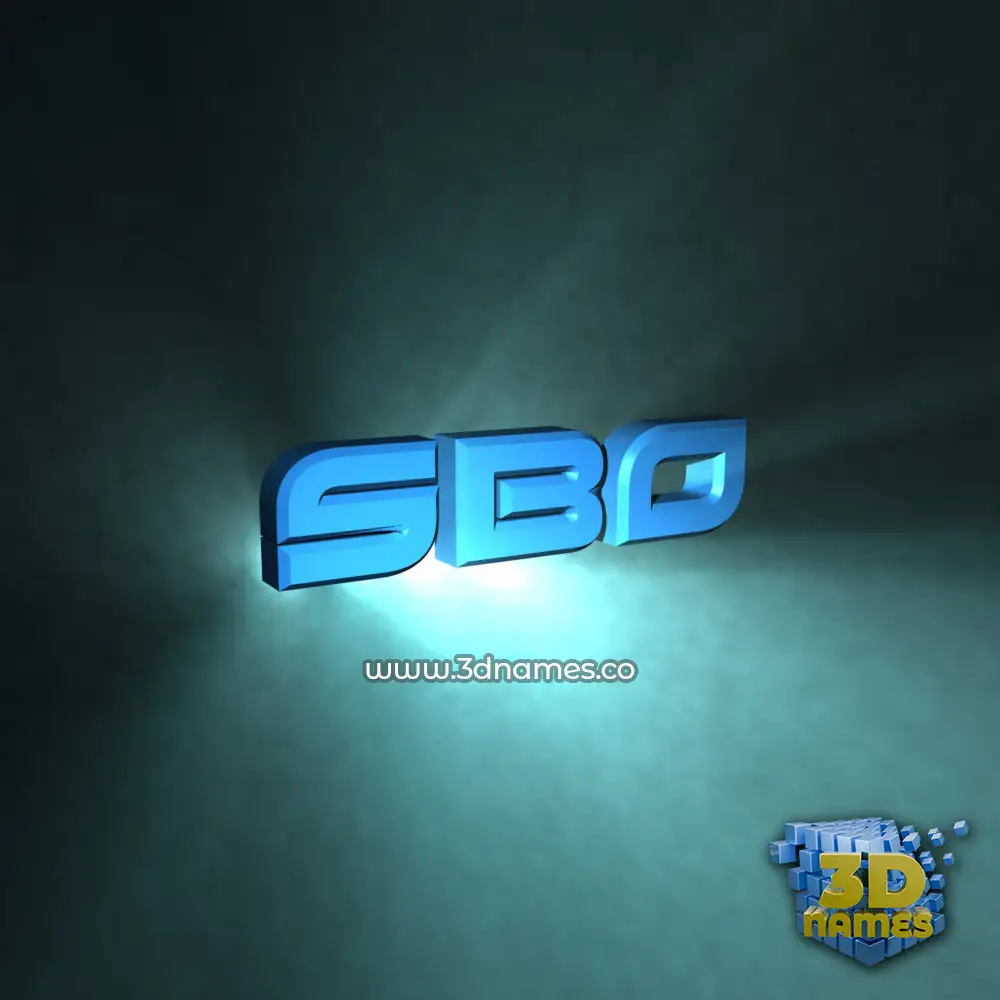 sbo in Light Shine style - 3D name wallpaper