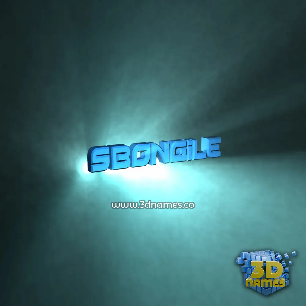sbongile in Light Shine style - 3D name wallpaper