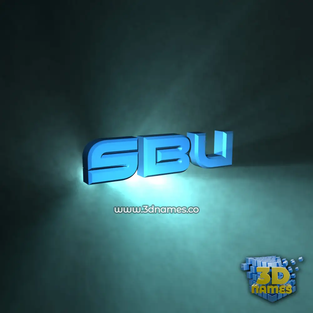 sbu in Light Shine style - 3D name wallpaper