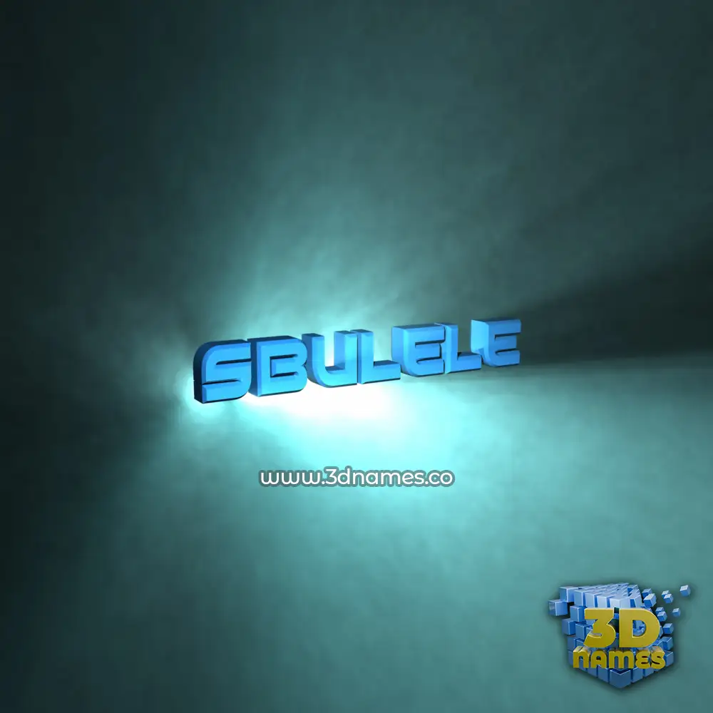 sbulele in Light Shine style - 3D name wallpaper