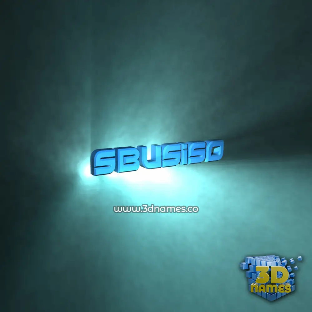 sbusiso in Light Shine style - 3D name wallpaper