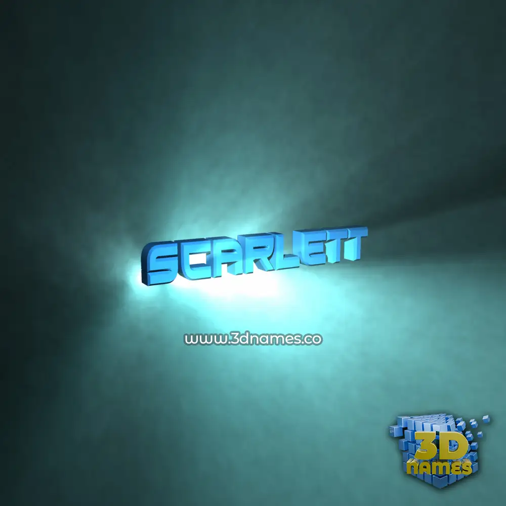 scarlett in Light Shine style - 3D name wallpaper