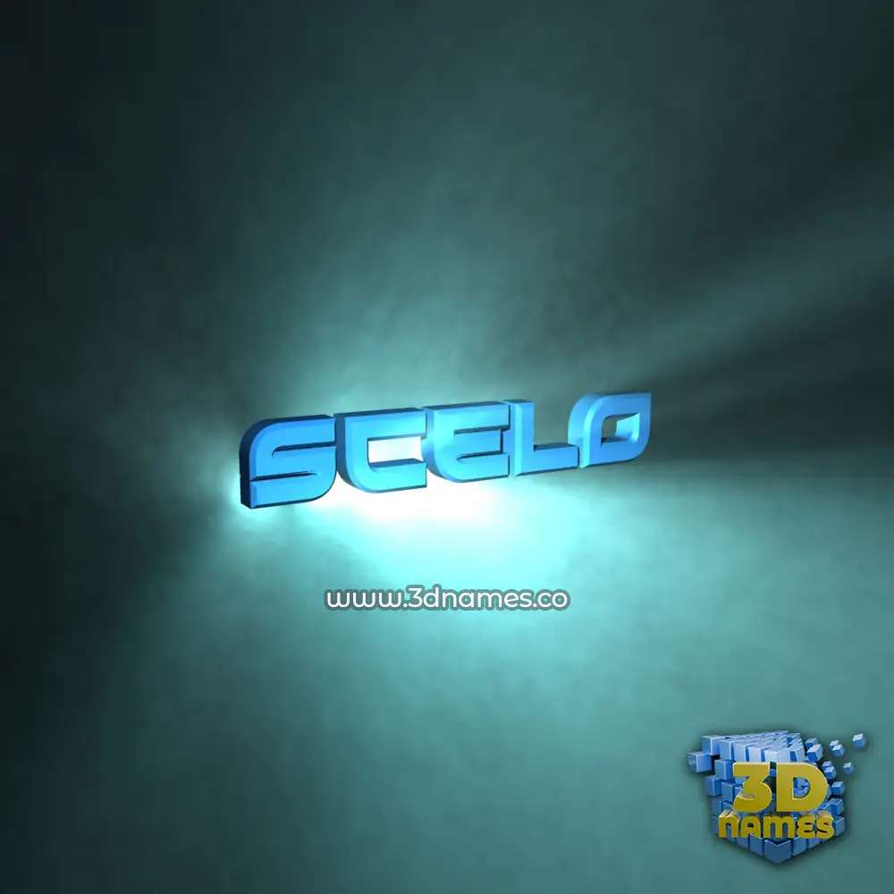 scelo in Light Shine style - 3D name wallpaper