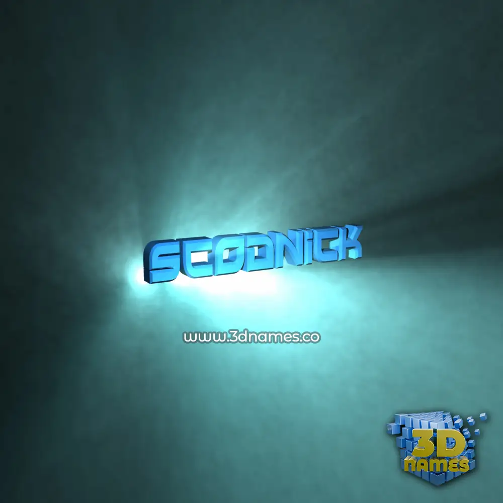 scodnick in Light Shine style - 3D name wallpaper