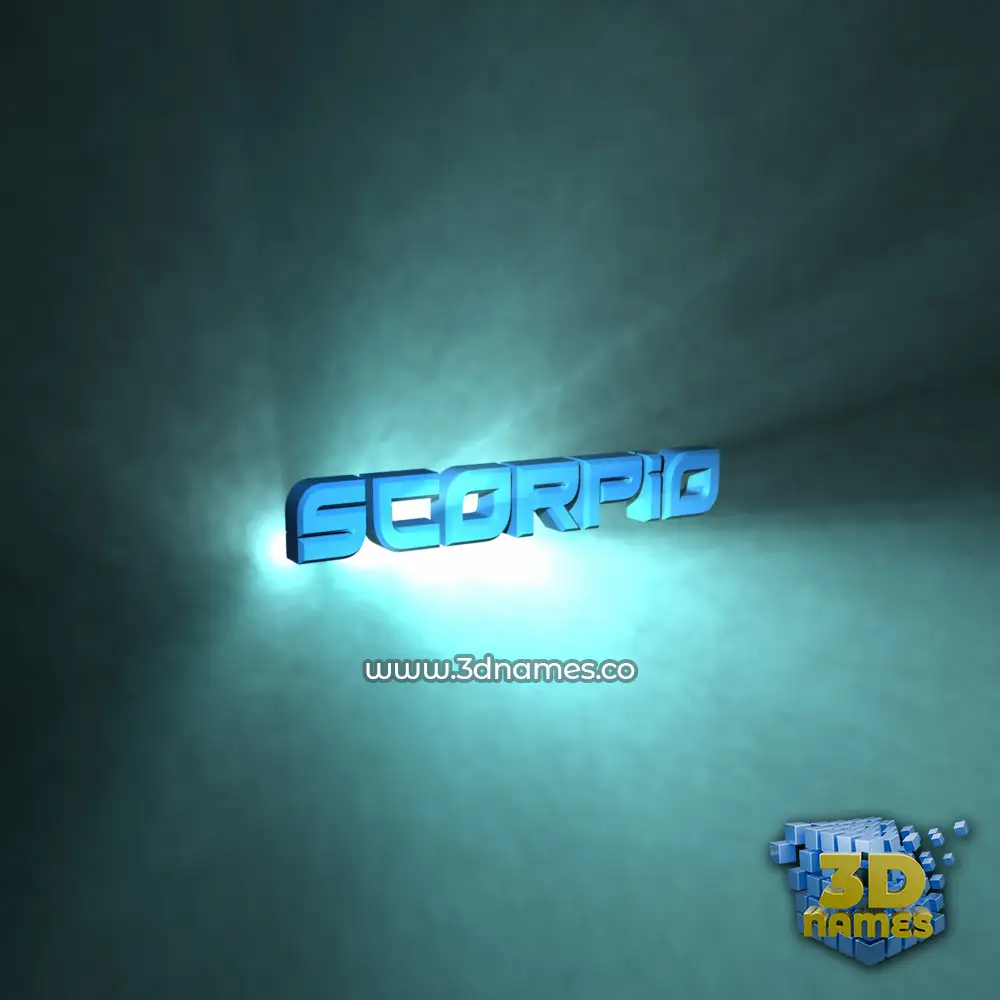 scorpio in Light Shine style - 3D name wallpaper
