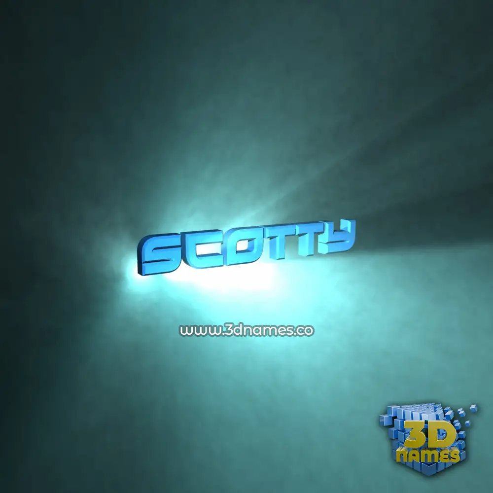 scotty in Light Shine style - 3D name wallpaper
