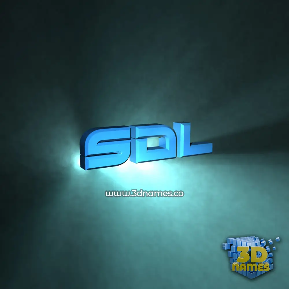 sdl in Light Shine style - 3D name wallpaper