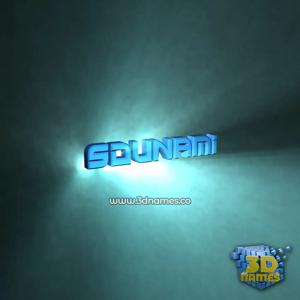 sdunami in Light Shine style - 3D name wallpaper