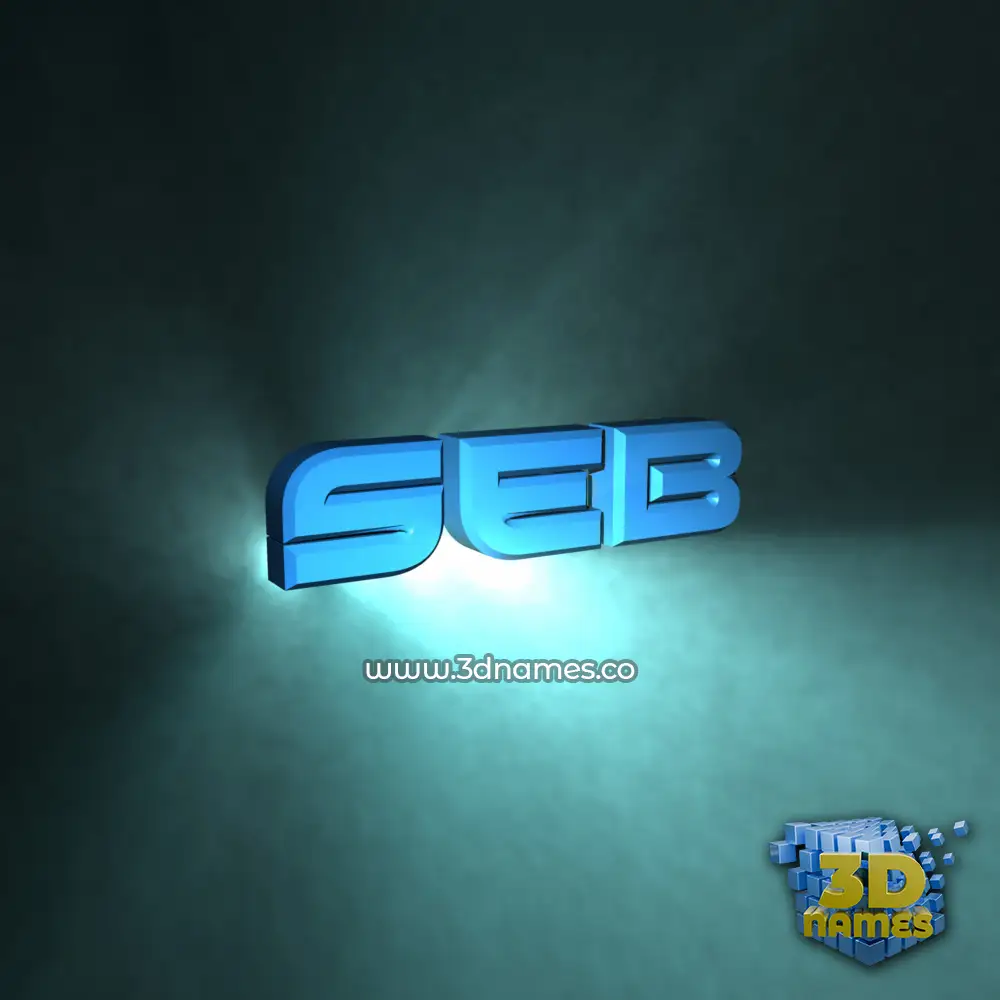 seb in Light Shine style - 3D name wallpaper