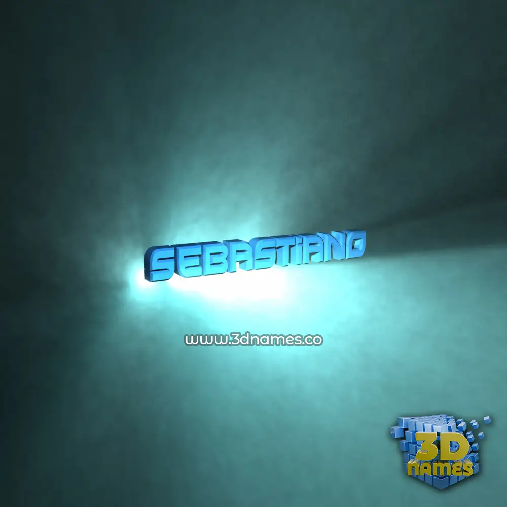 sebastiano in Light Shine style - 3D name wallpaper