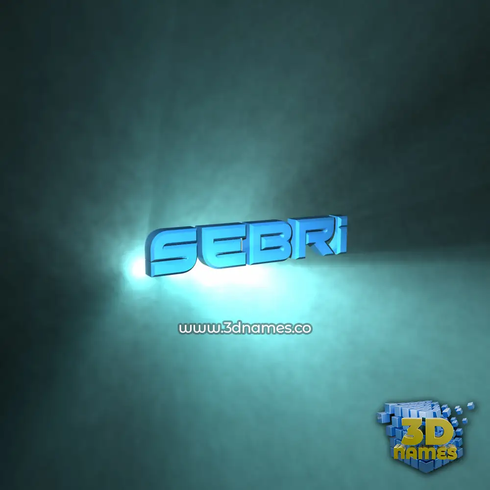 sebri in Light Shine style - 3D name wallpaper