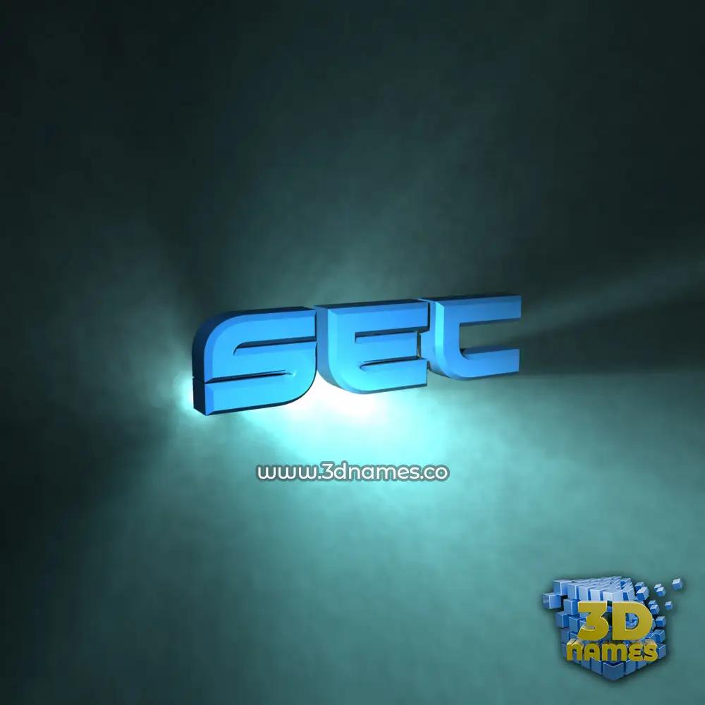 sec in Light Shine style - 3D name wallpaper