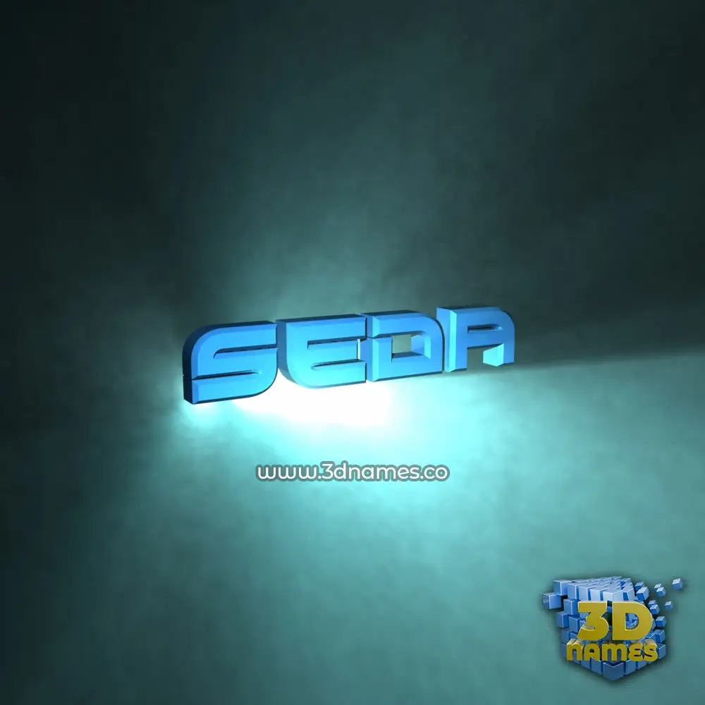 seda in Light Shine style - 3D name wallpaper