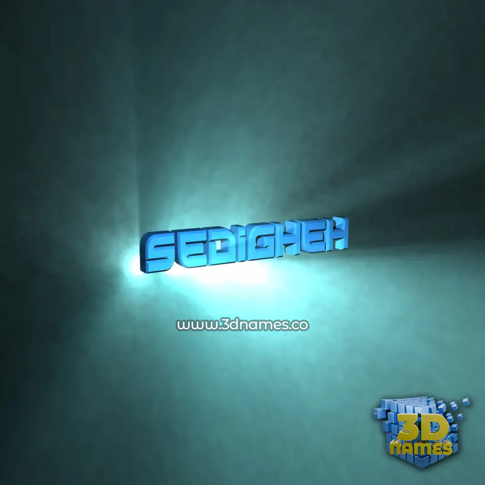 sedigheh in Light Shine style - 3D name wallpaper