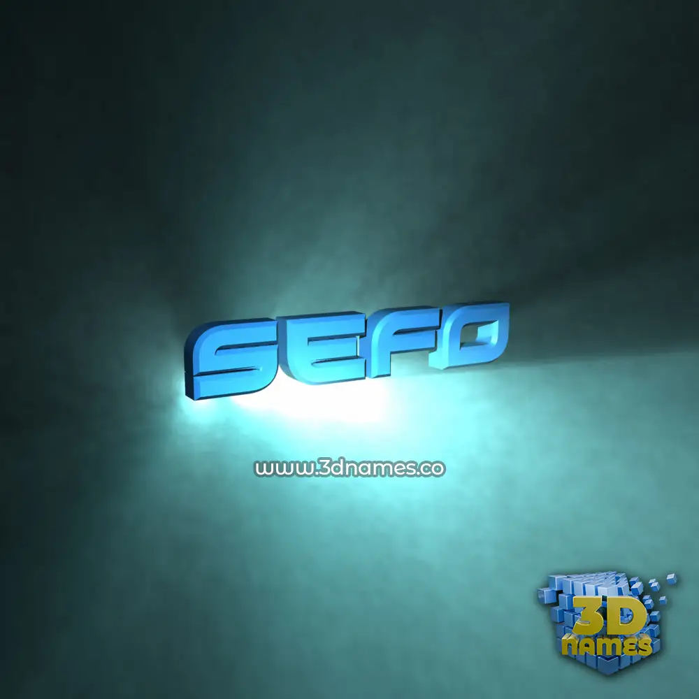sefo in Light Shine style - 3D name wallpaper