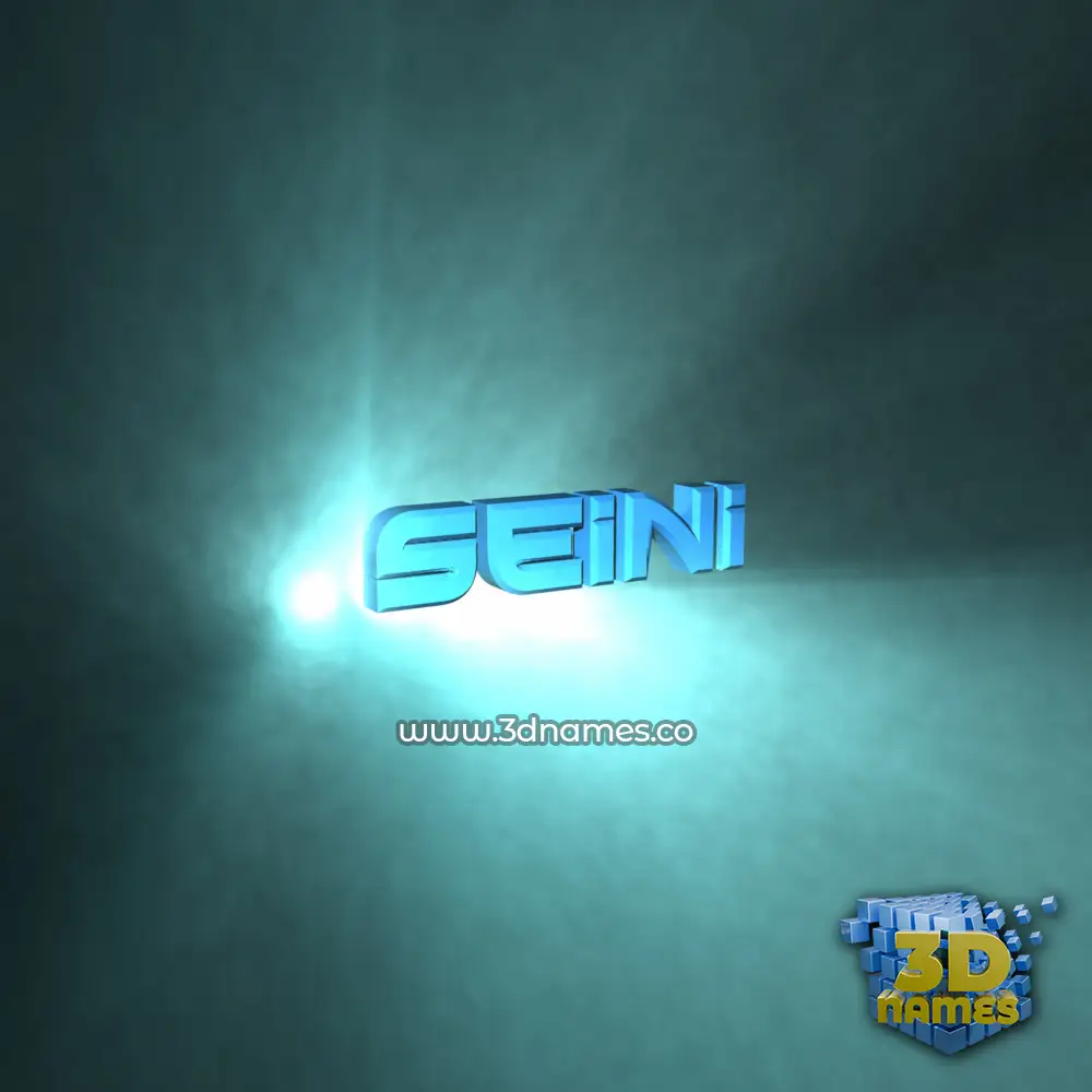 seini in Light Shine style - 3D name wallpaper