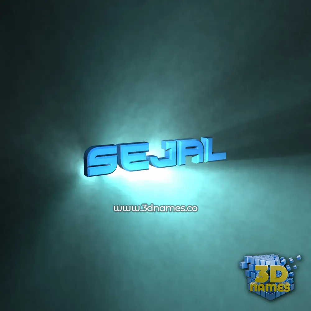 sejal in Light Shine style - 3D name wallpaper