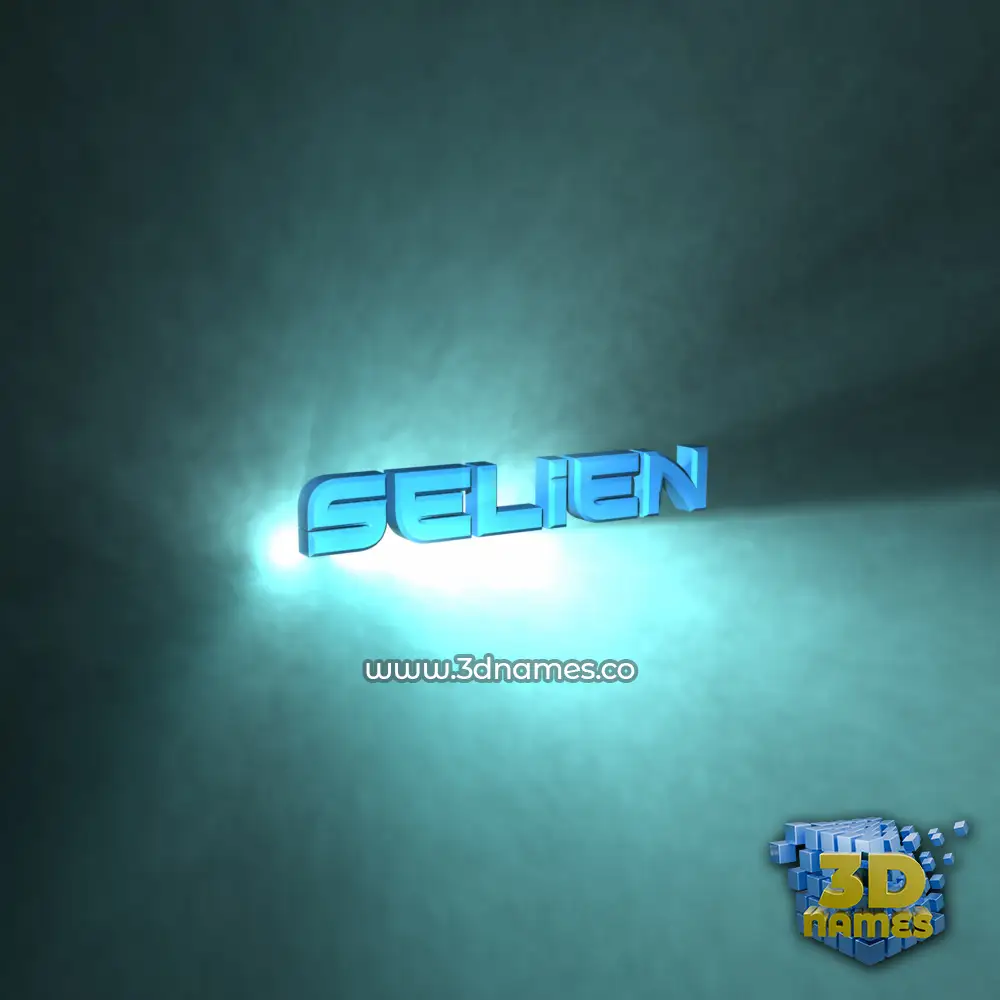 selien in Light Shine style - 3D name wallpaper