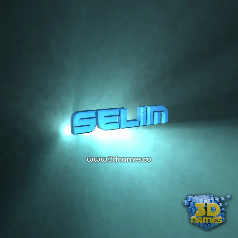 selim in Light Shine style - 3D name wallpaper