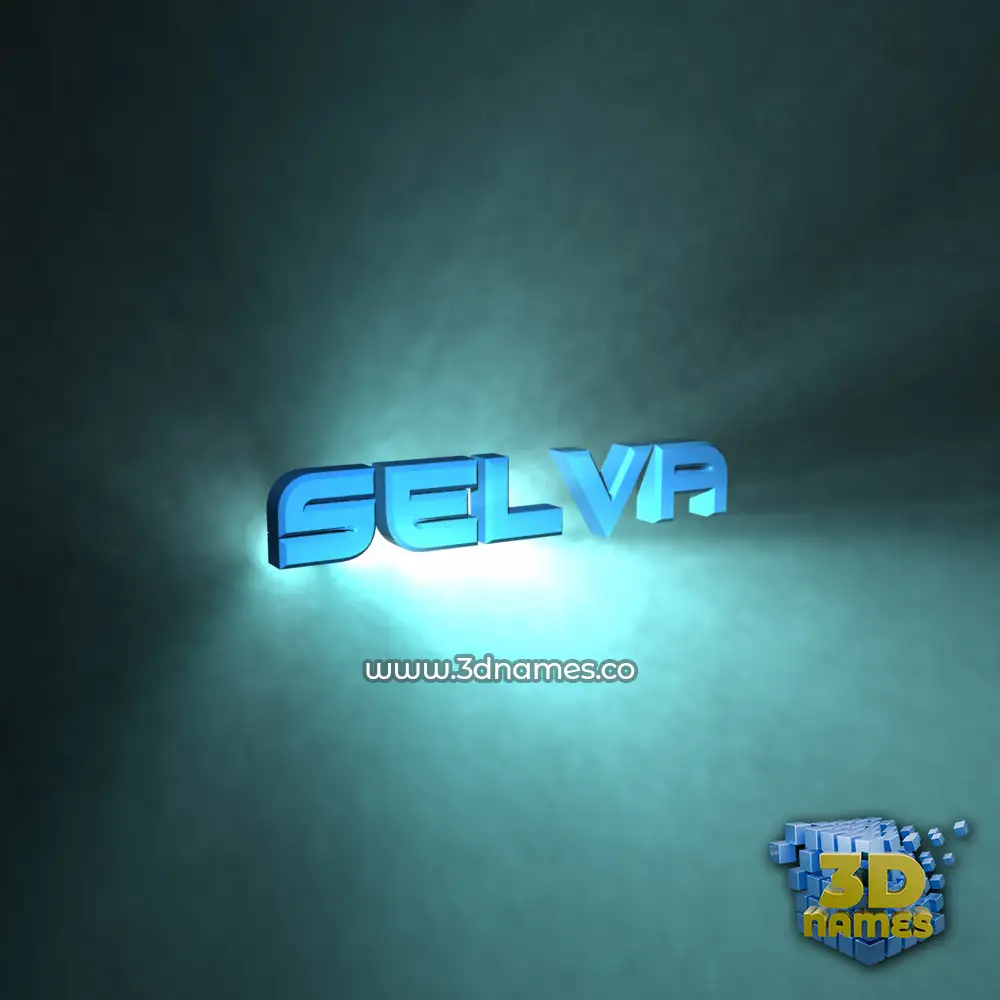 selva in Light Shine style - 3D name wallpaper