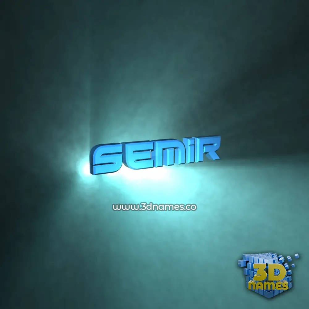semir in Light Shine style - 3D name wallpaper