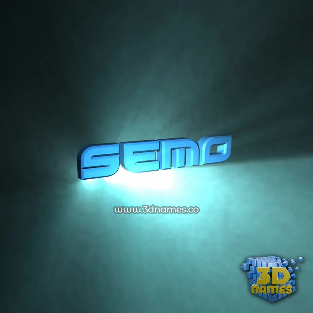 semo in Light Shine style - 3D name wallpaper