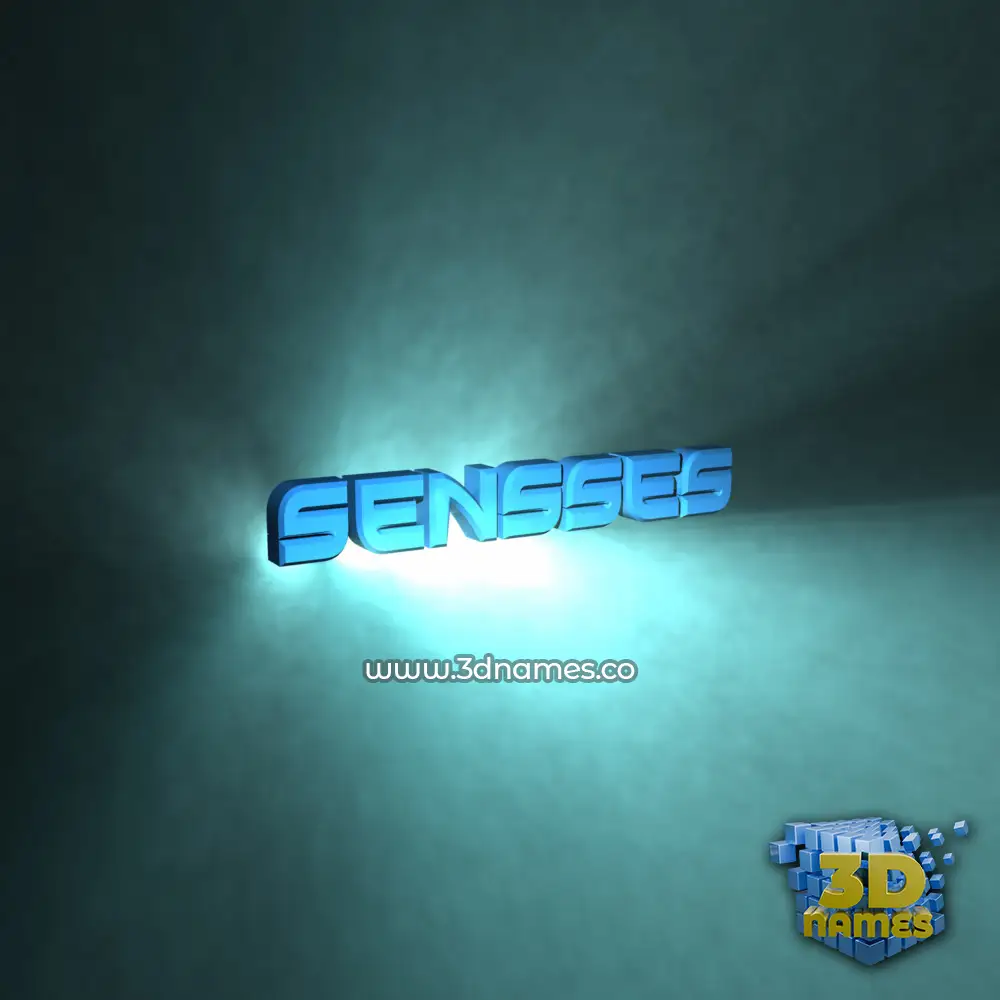 sensses in Light Shine style - 3D name wallpaper