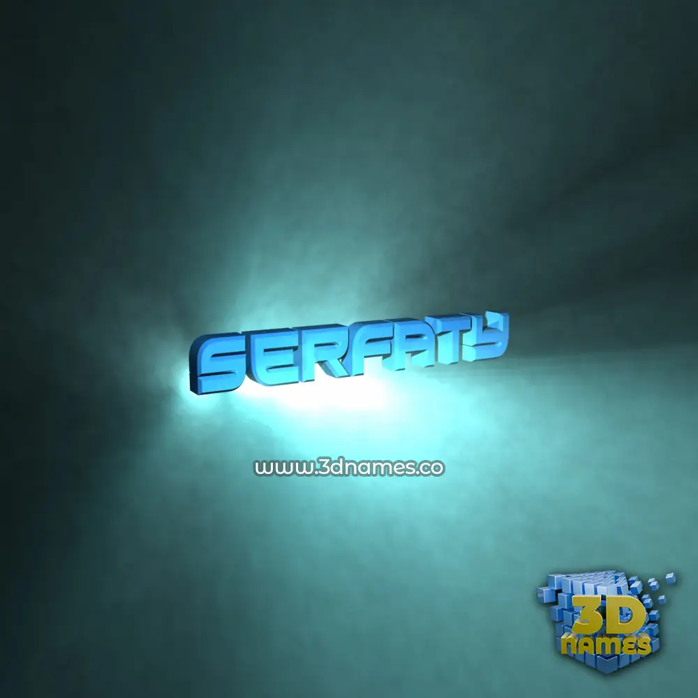 serfaty in Light Shine style - 3D name wallpaper