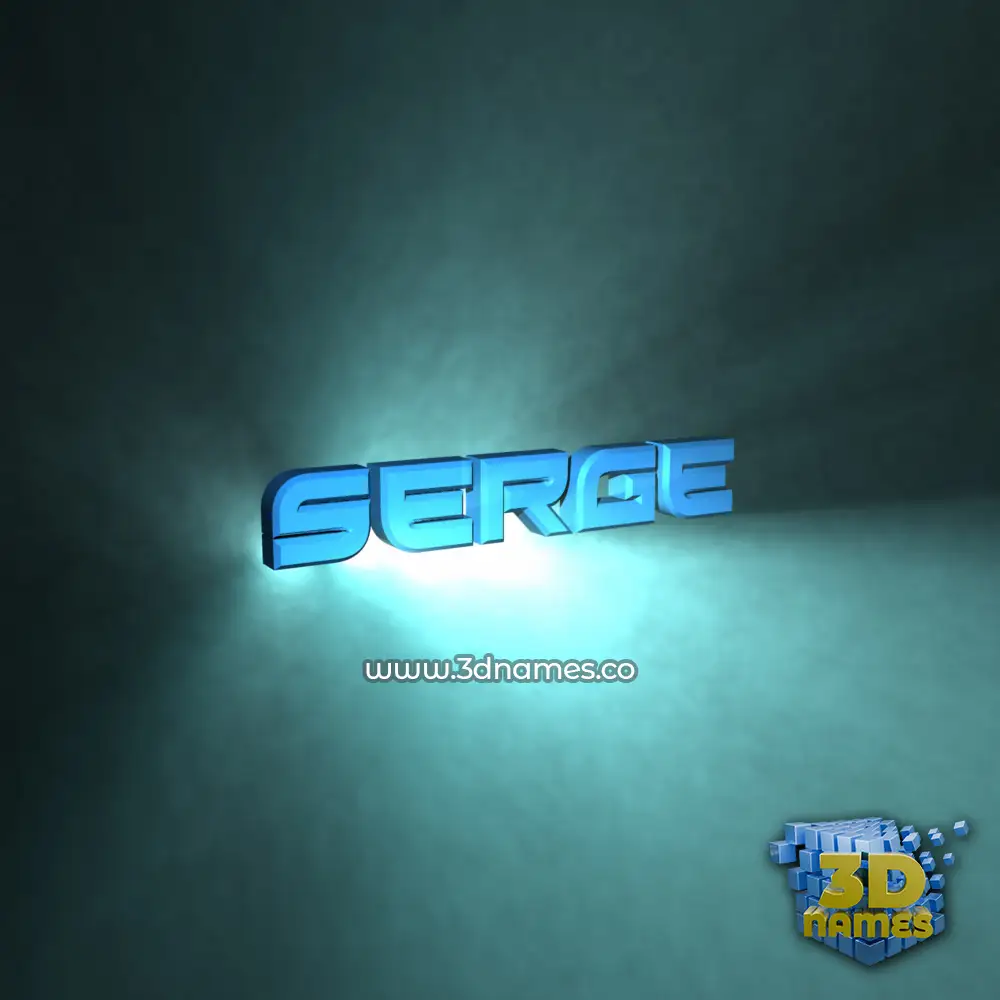 serge in Light Shine style - 3D name wallpaper