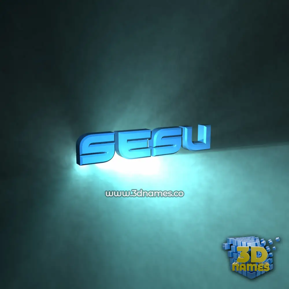 sesu in Light Shine style - 3D name wallpaper