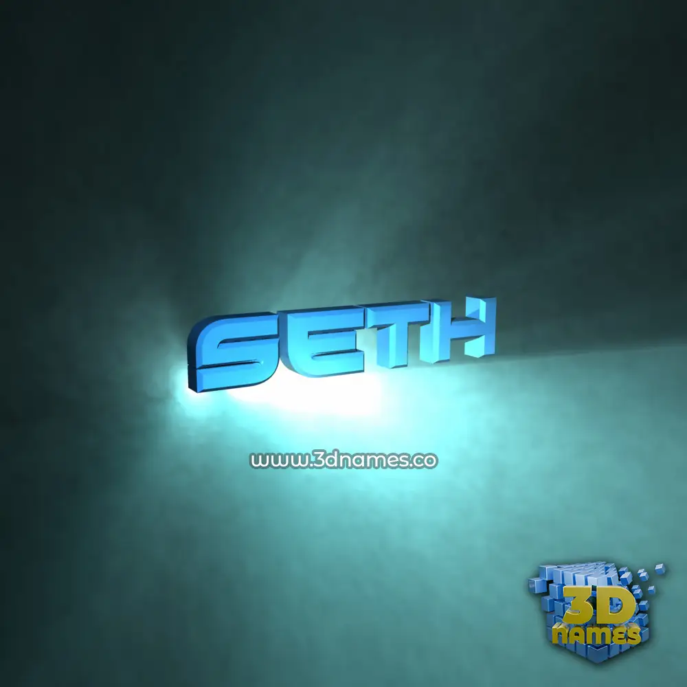 seth in Light Shine style - 3D name wallpaper