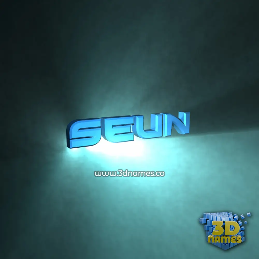 seun in Light Shine style - 3D name wallpaper