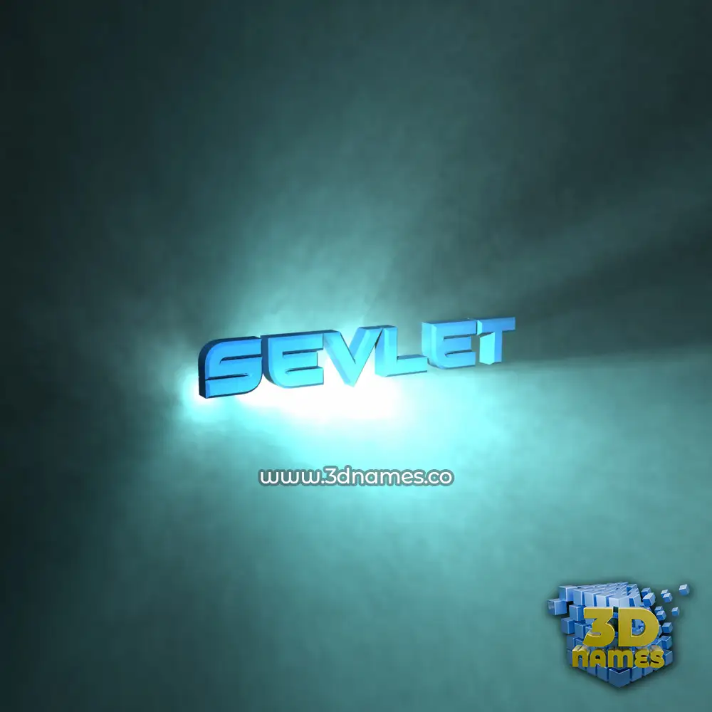 sevlet in Light Shine style - 3D name wallpaper