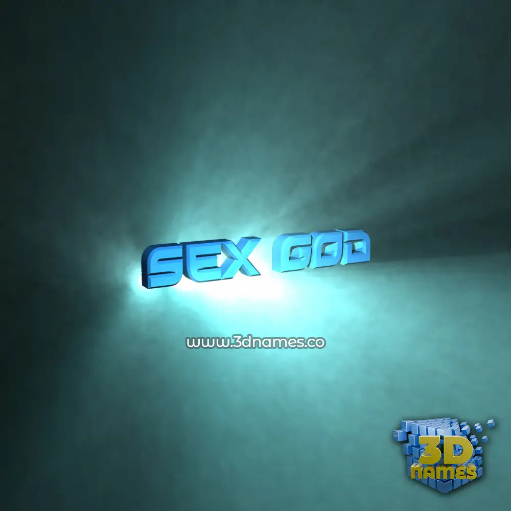 sex god in Light Shine style - 3D name wallpaper