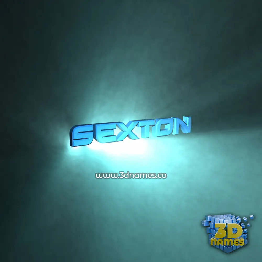 sexton in Light Shine style - 3D name wallpaper