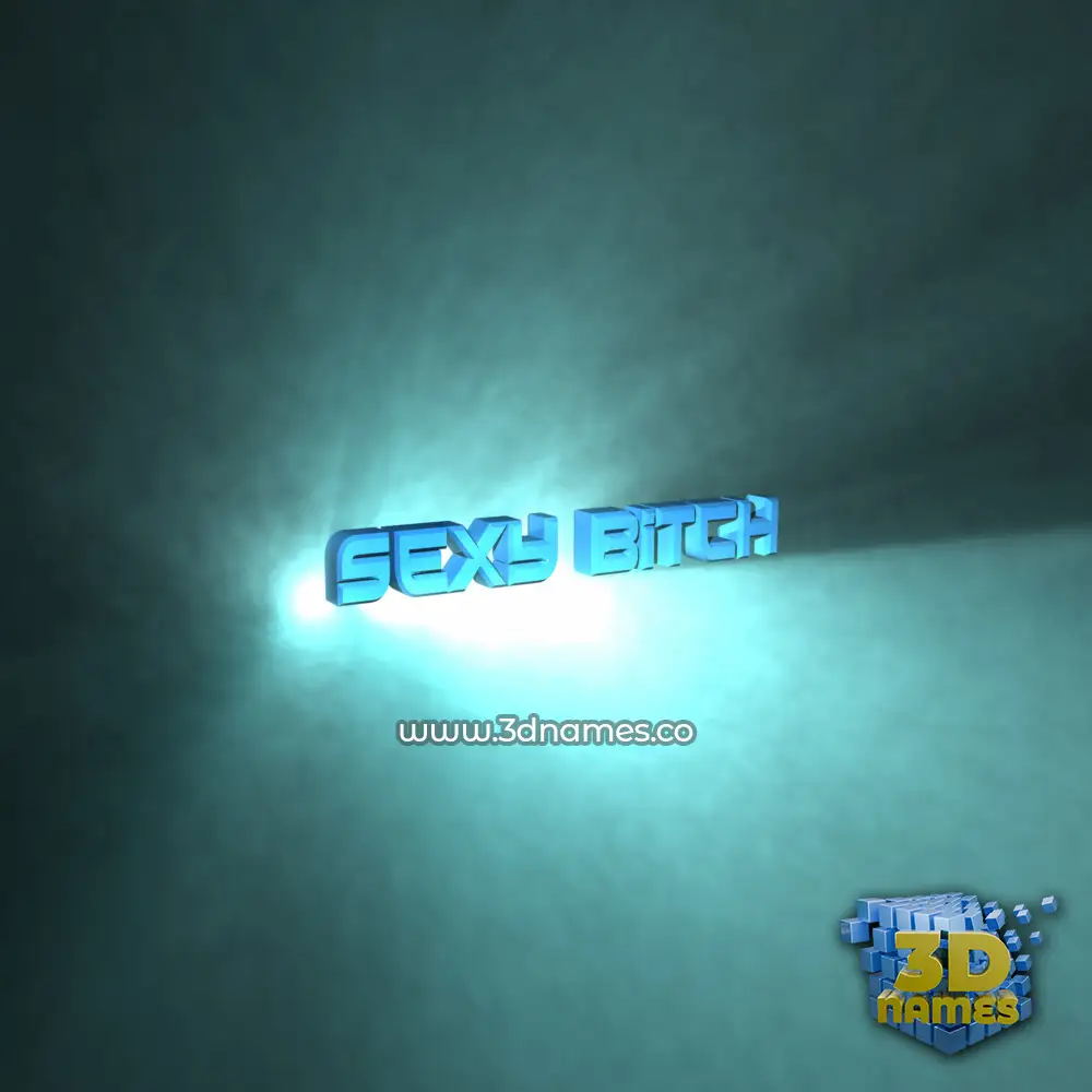 sexy bitch in Light Shine style - 3D name wallpaper