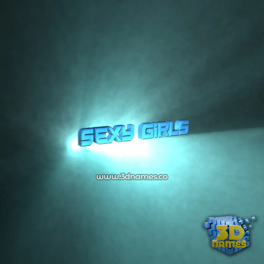 sexy girls in Light Shine style - 3D name wallpaper