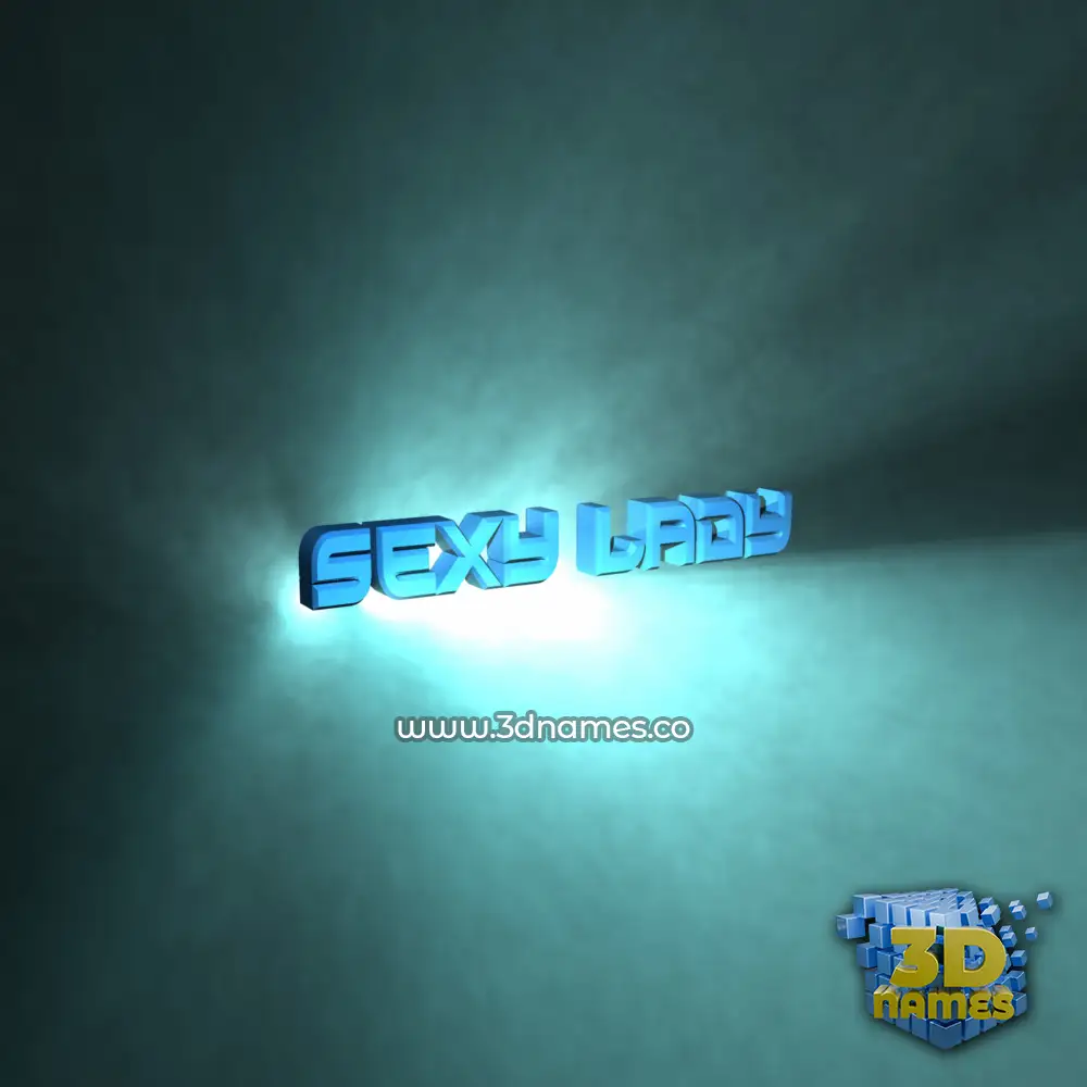 sexy lady in Light Shine style - 3D name wallpaper