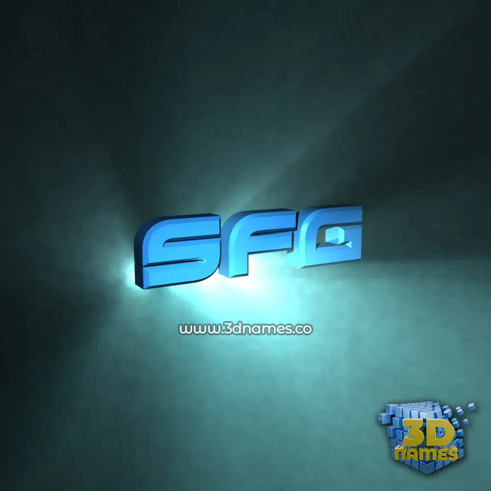 sfg in Light Shine style - 3D name wallpaper