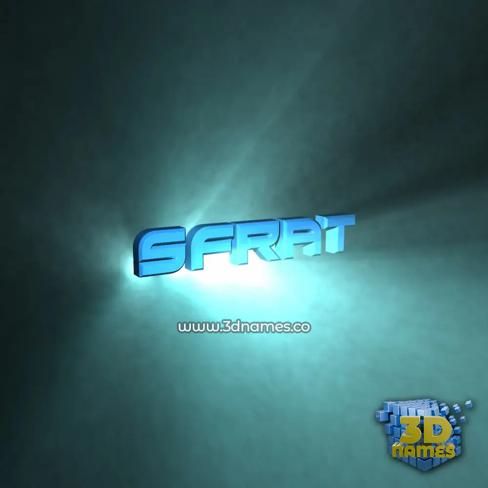 sfrat in Light Shine style - 3D name wallpaper