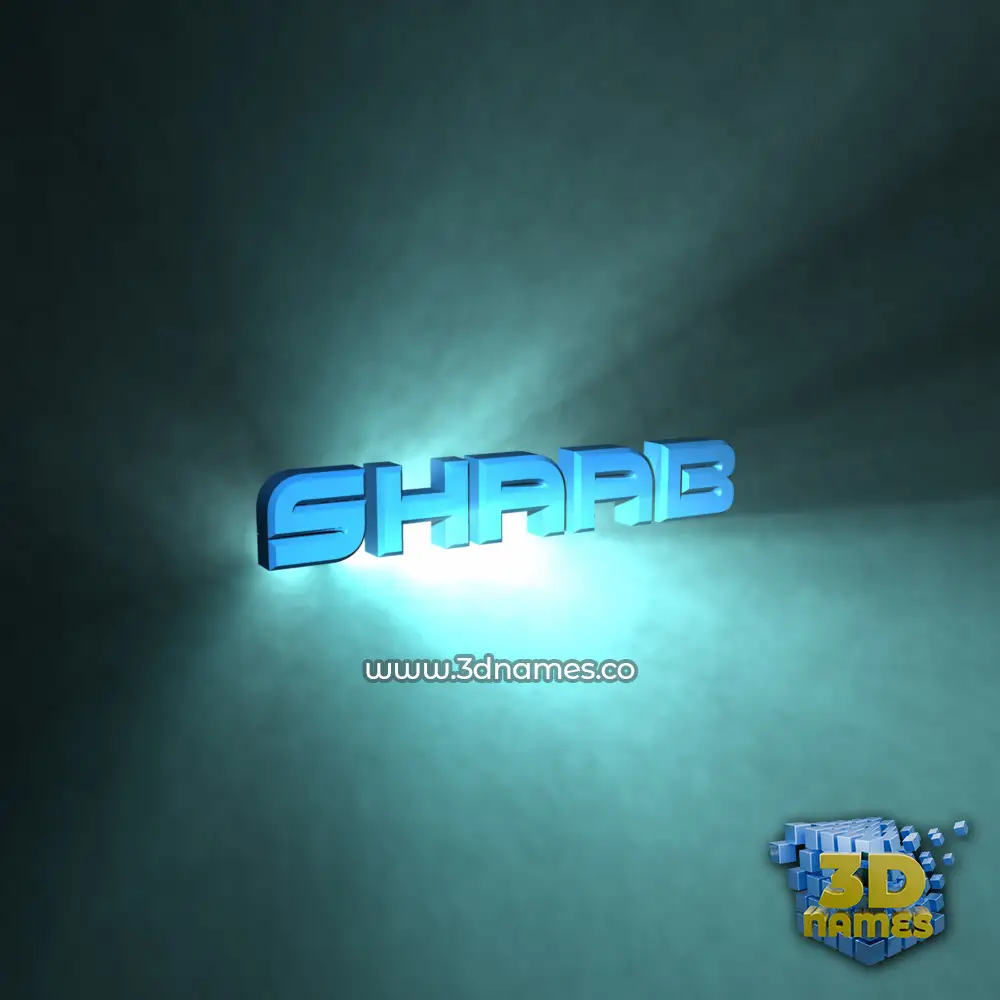 shaab in Light Shine style - 3D name wallpaper
