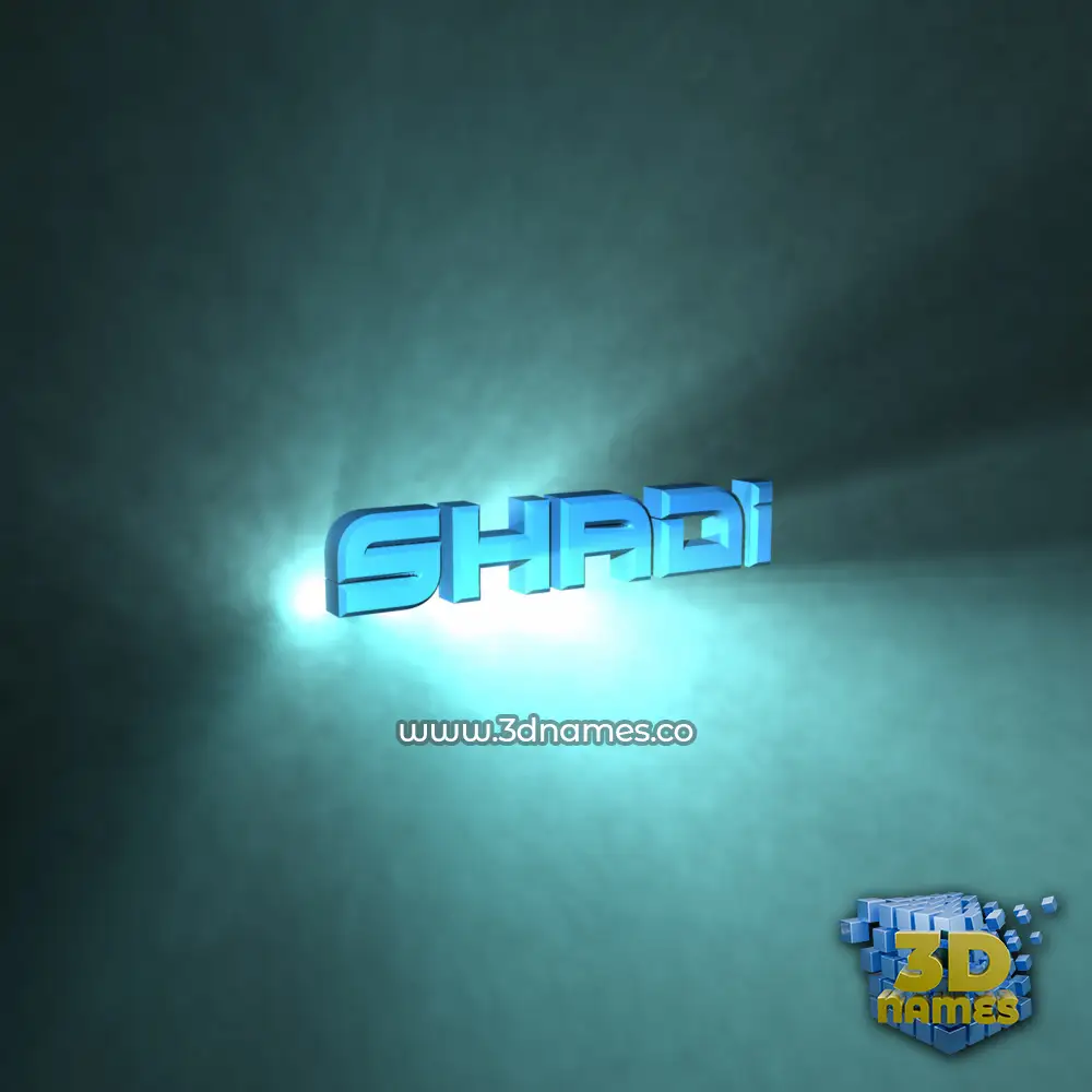 shadi in Light Shine style - 3D name wallpaper