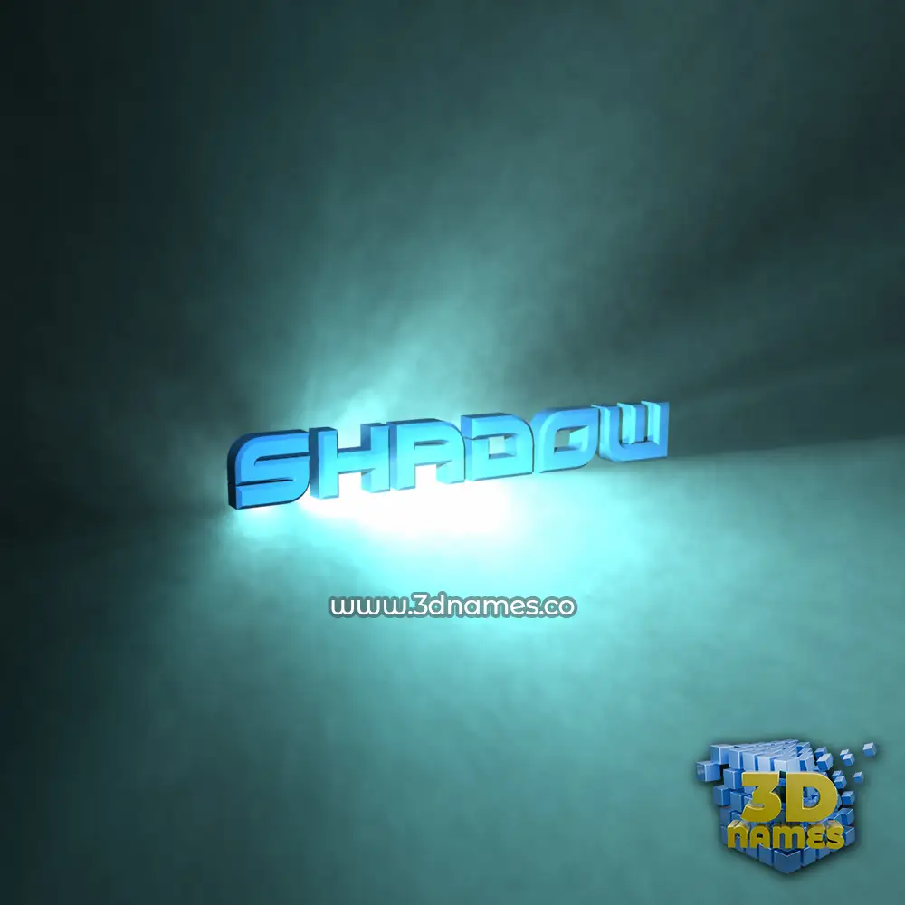 shadow in Light Shine style - 3D name wallpaper