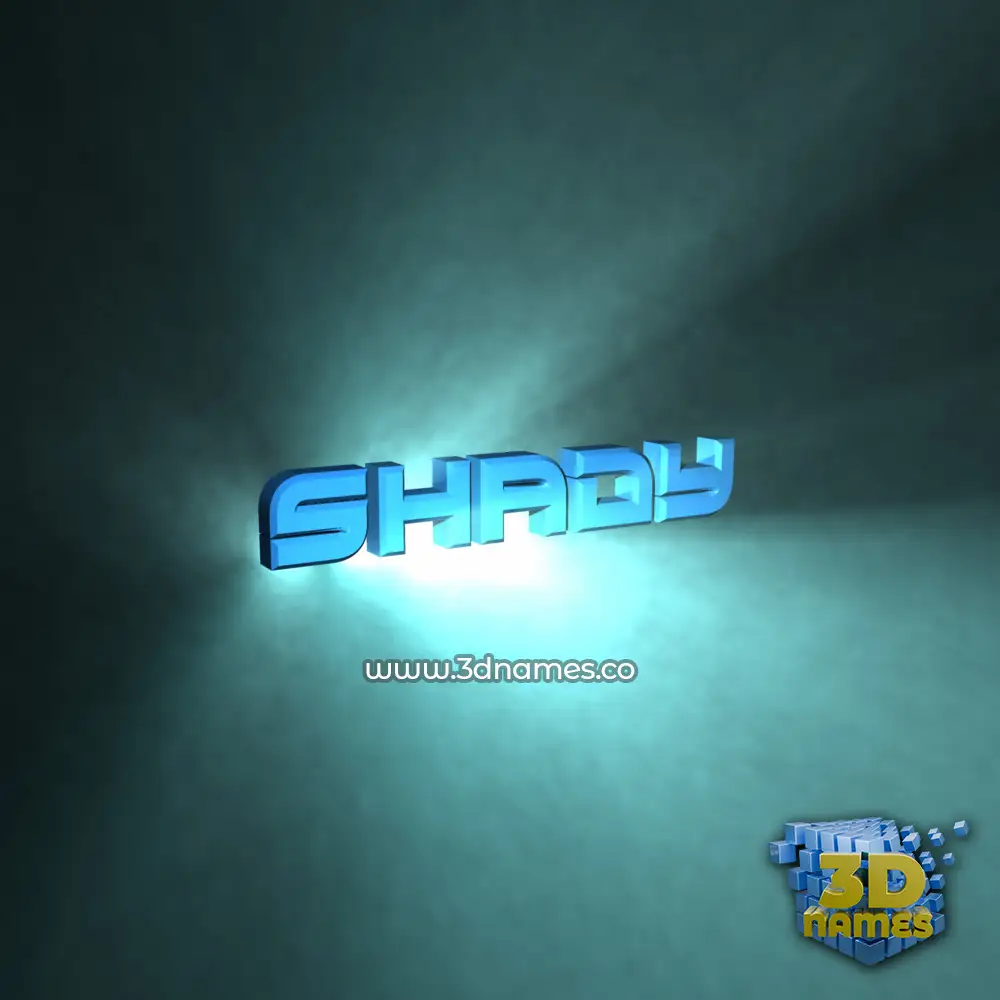 shady in Light Shine style - 3D name wallpaper