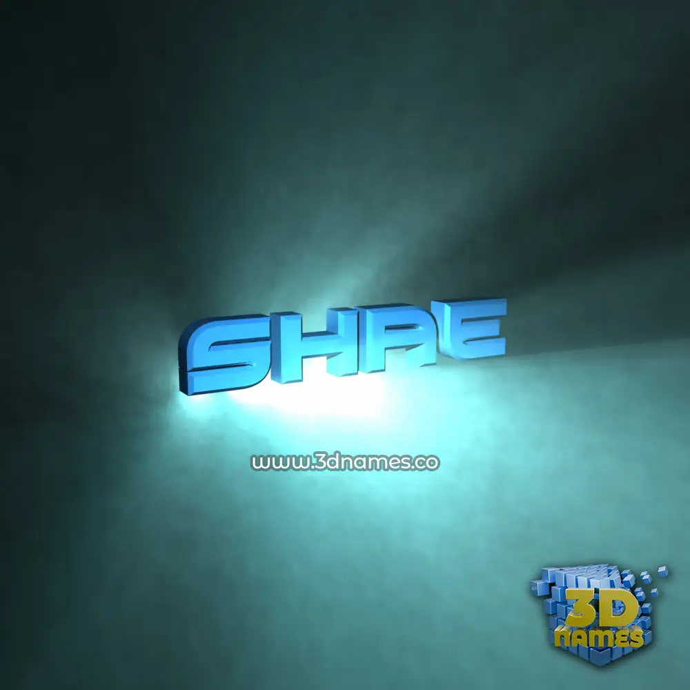 shae in Light Shine style - 3D name wallpaper