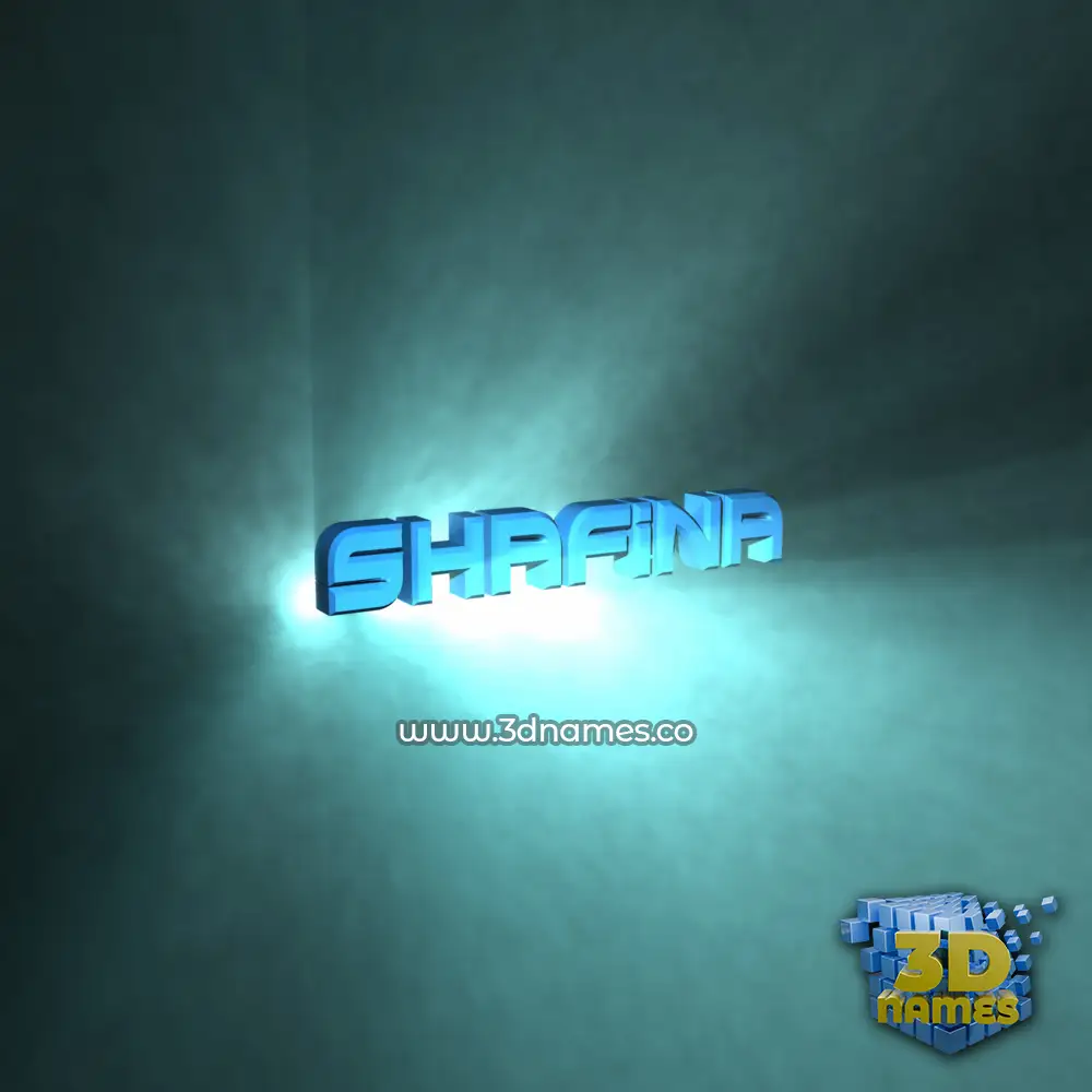 shafina in Light Shine style - 3D name wallpaper