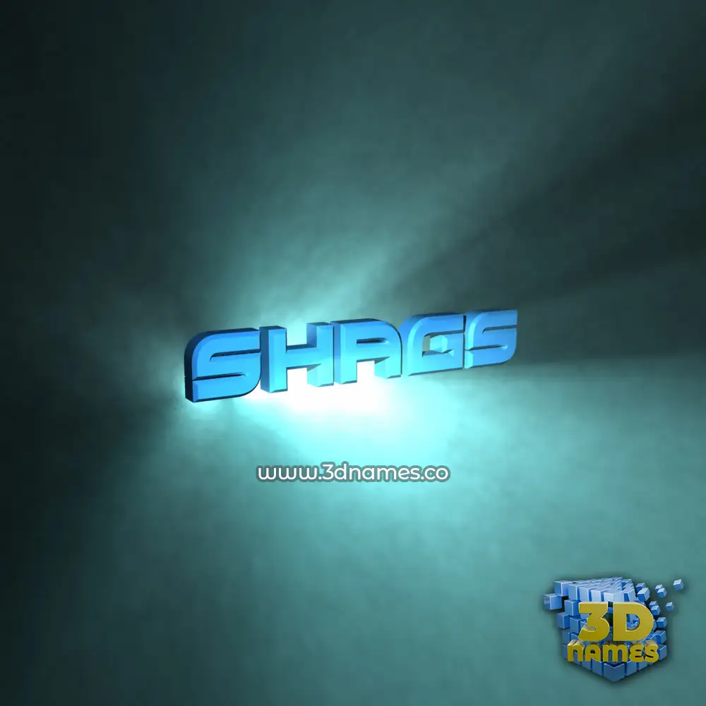 shags in Light Shine style - 3D name wallpaper